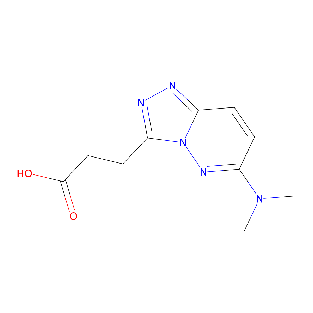 3-[6-(Dimethylamino)-[1,2,4]triazolo[4,3-b]pyridazin-3-yl]propanoic acid molecular structure, CAS 1429901-27-8