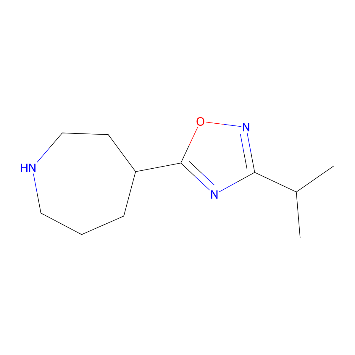 5-(Azepan-4-yl)-3-isopropyl-1,2,4-oxadiazole molecular structure, CAS 1429901-79-0