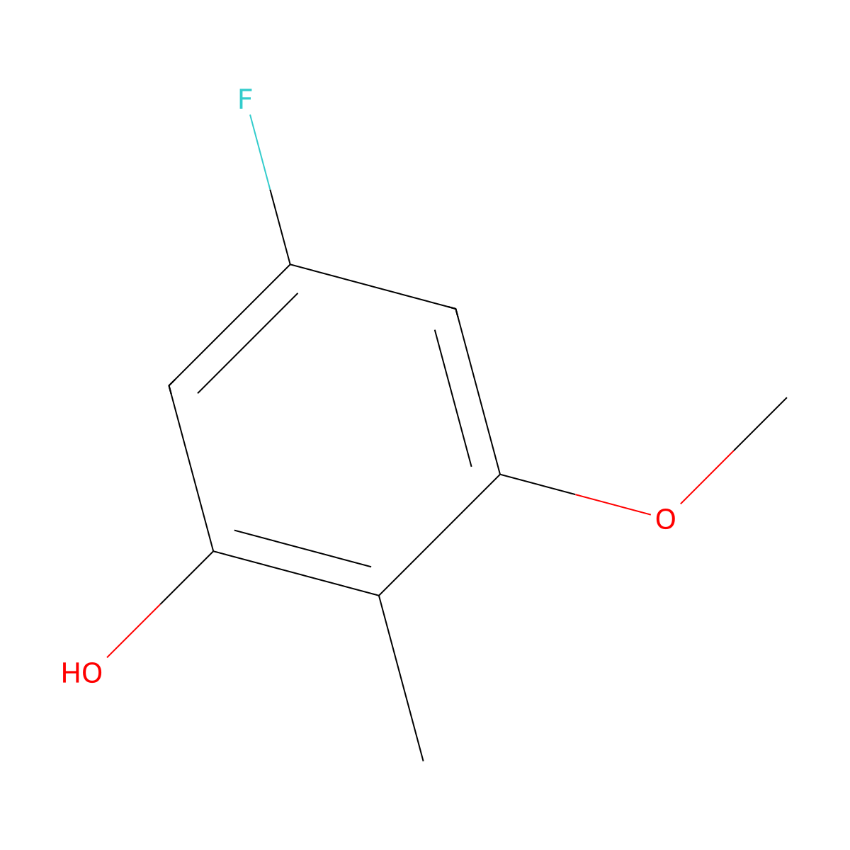 5-Fluoro-3-methoxy-2-methylphenol molecular structure, CAS 1429901-81-4
