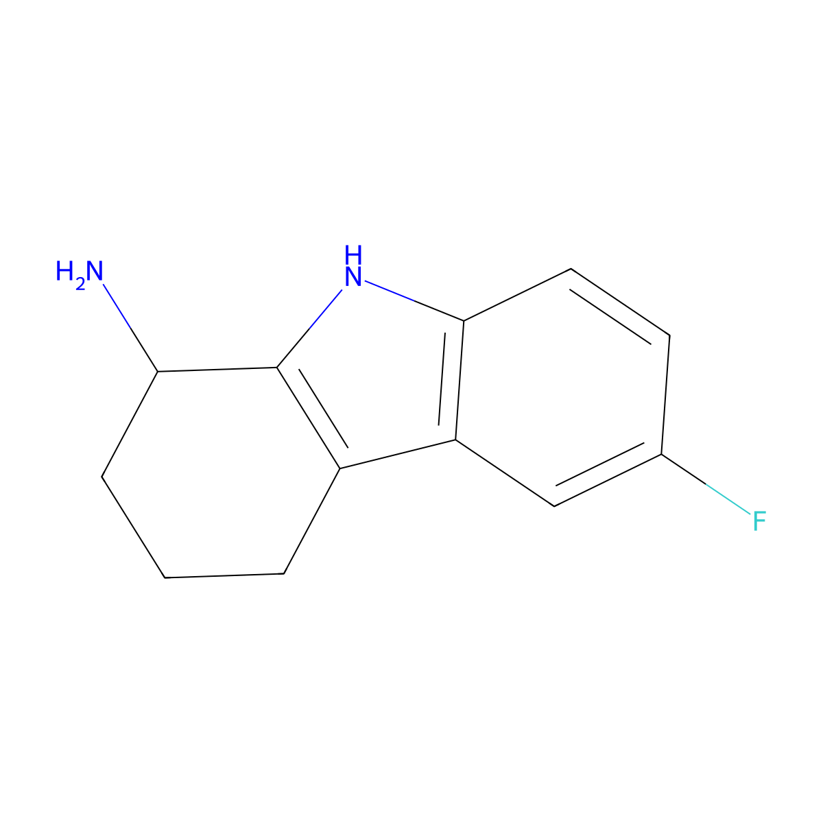 6-fluoro-2,3,4,9-tetrahydro-1H-carbazol-1-amine molecular structure, CAS 1429901-83-6