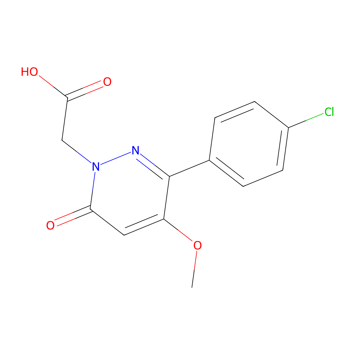 2-(3-(4-Chlorophenyl)-4-methoxy-6-oxopyridazin-1(6H)-yl)acetic acid molecular structure, CAS 1429901-84-7