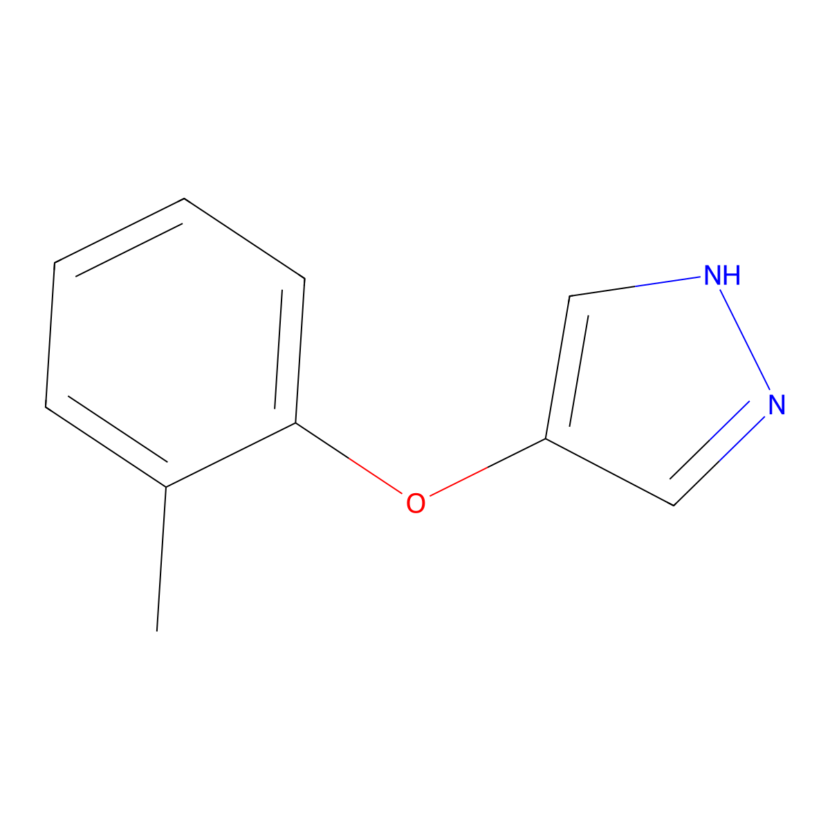 4-(o-Tolyloxy)-1H-pyrazole molecular structure, CAS 1429901-90-5