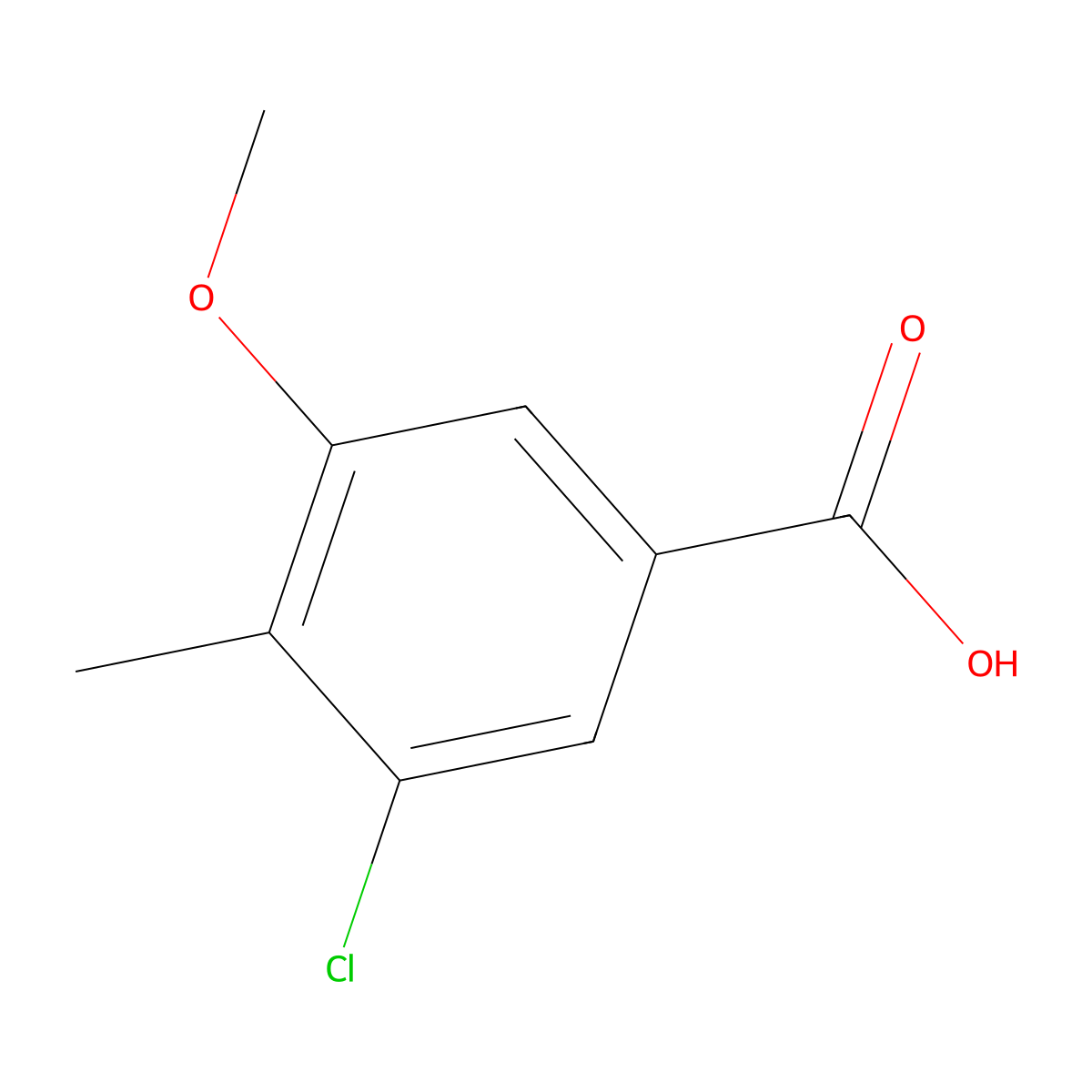 3-Chloro-5-methoxy-4-methylbenzoic acid molecular structure, CAS 1429901-94-9