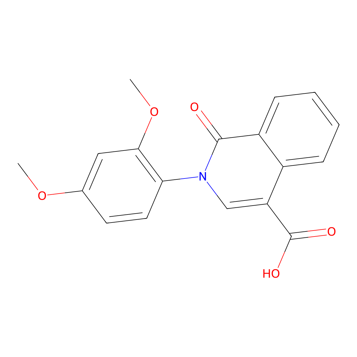 2-(2,4-Dimethoxyphenyl)-1-oxo-1,2-dihydroisoquinoline-4-carboxylic acid molecular structure, CAS 1429901-97-2
