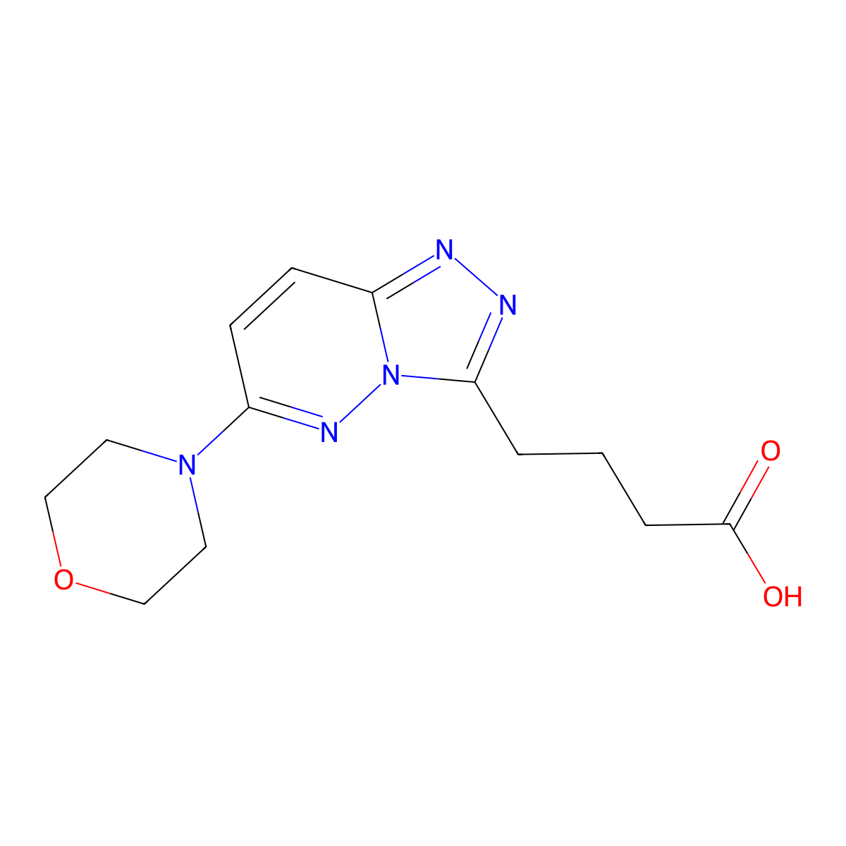 4-(6-Morpholino-[1,2,4]triazolo[4,3-b]pyridazin-3-yl)butanoic acid molecular structure, CAS 1429902-00-0