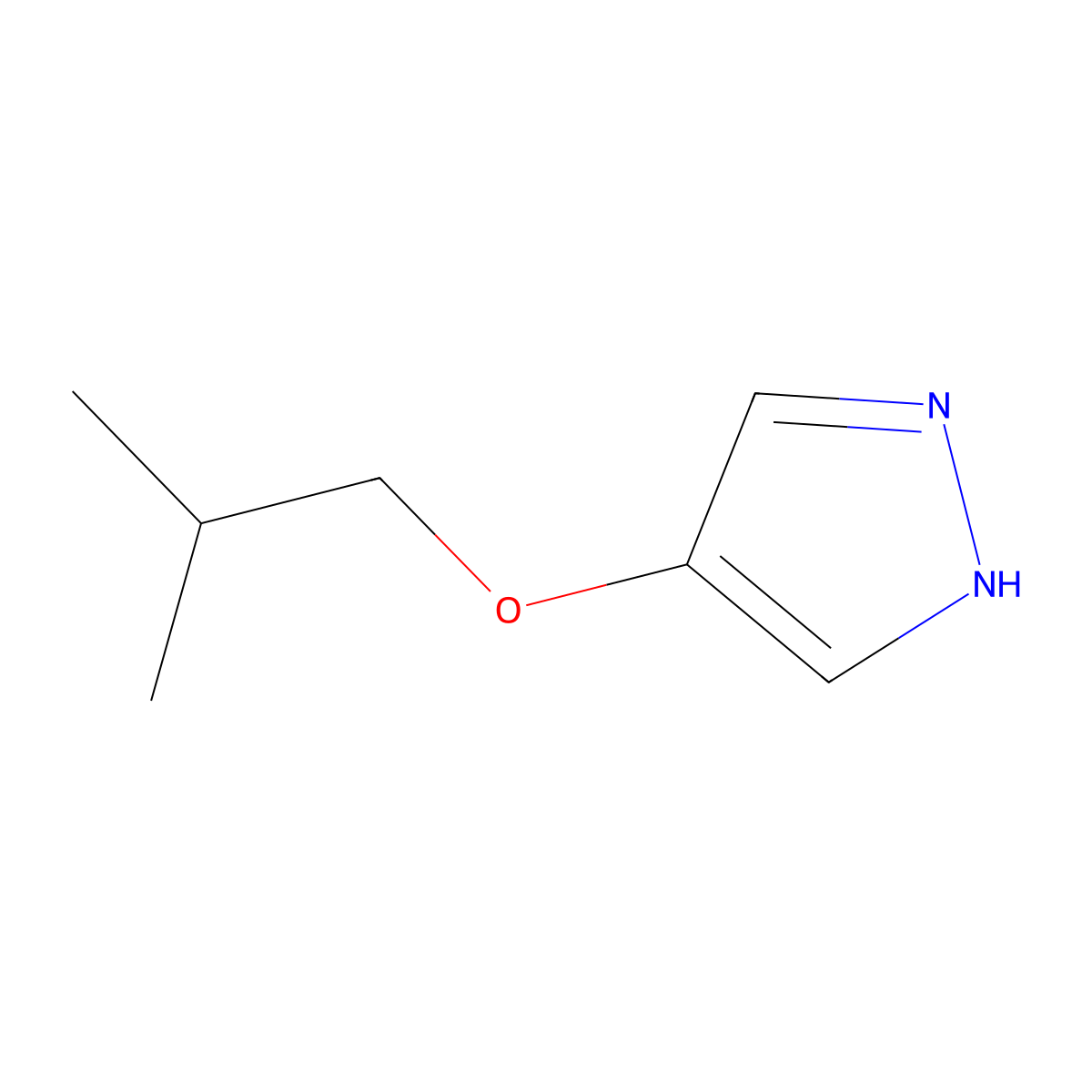 4-Isobutoxy-1H-pyrazole molecular structure, CAS 1429902-42-0