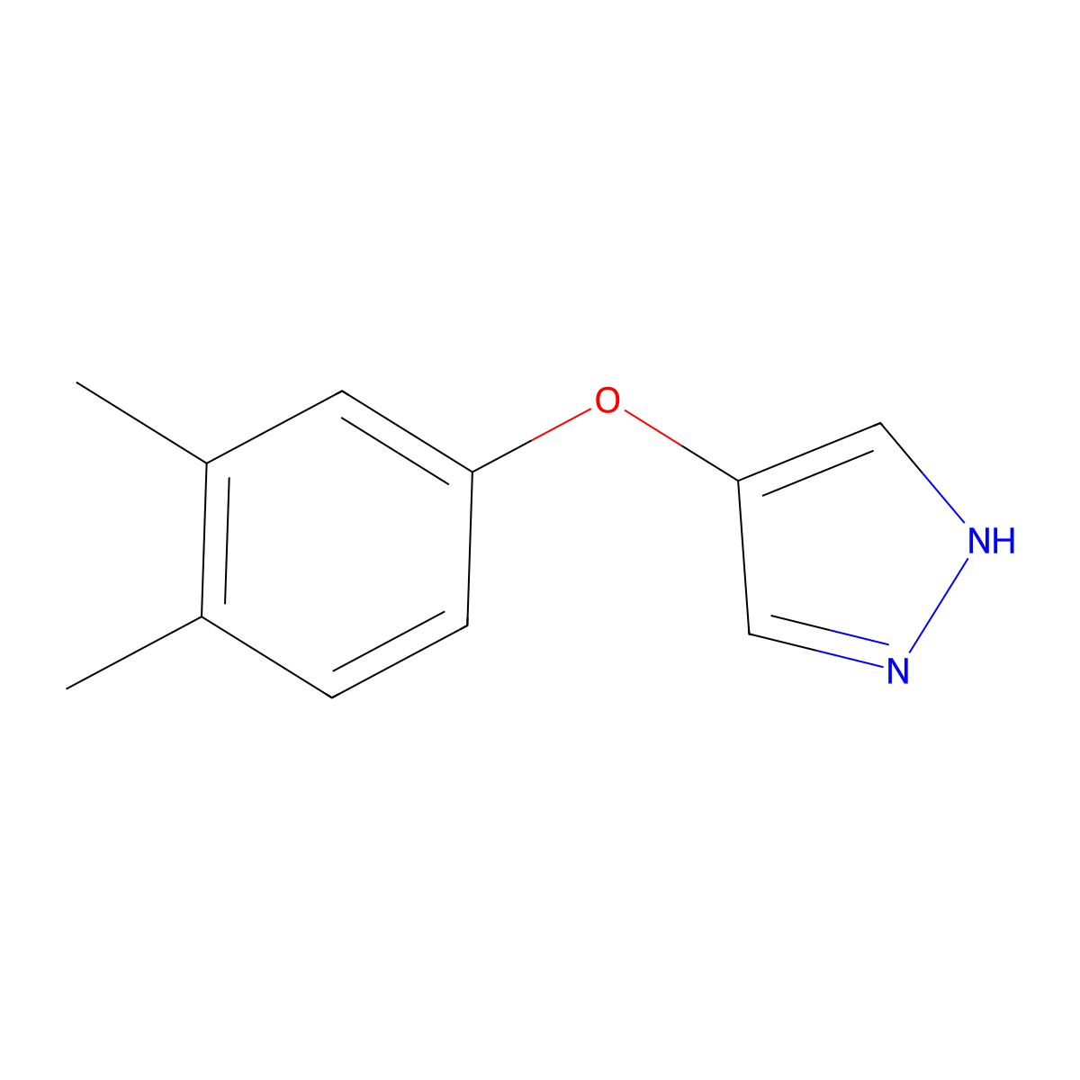 4-(3,4-Dimethylphenoxy)-1H-pyrazole molecular structure, CAS 1429902-52-2