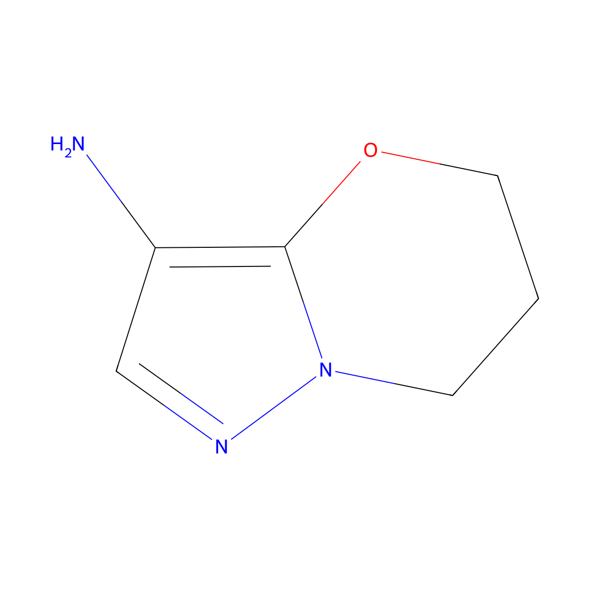 6,7-Dihydro-5H-pyrazolo[5,1-b][1,3]oxazin-3-amine molecular structure, CAS 1429902-64-6