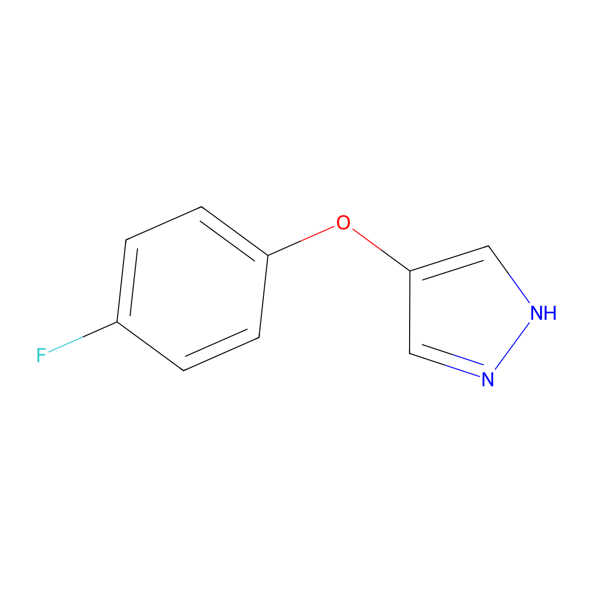 4-(4-Fluorophenoxy)-1H-pyrazole molecular structure, CAS 1429902-97-5