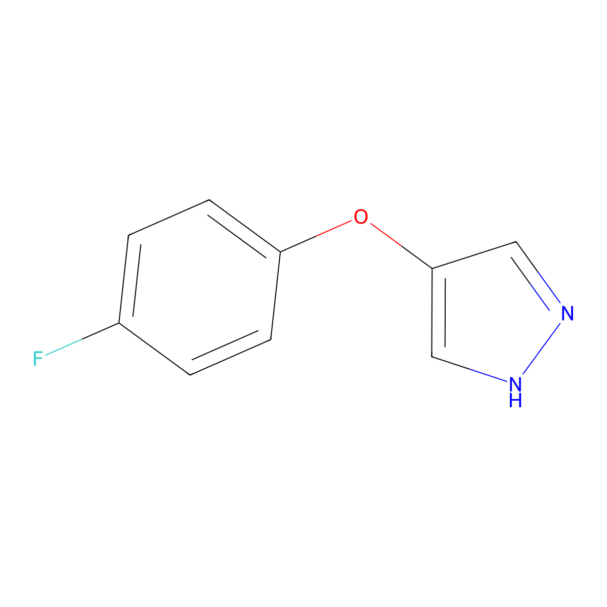 4-(4-Fluorophenoxy)-1H-pyrazole molecular structure, CAS 1429902-97-5