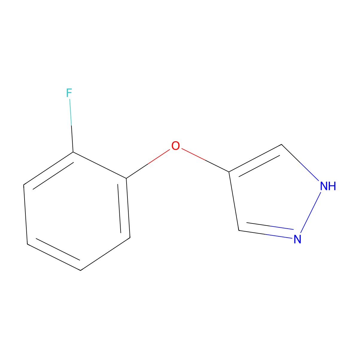 4-(2-Fluorophenoxy)-1H-pyrazole molecular structure, CAS 1429903-00-3