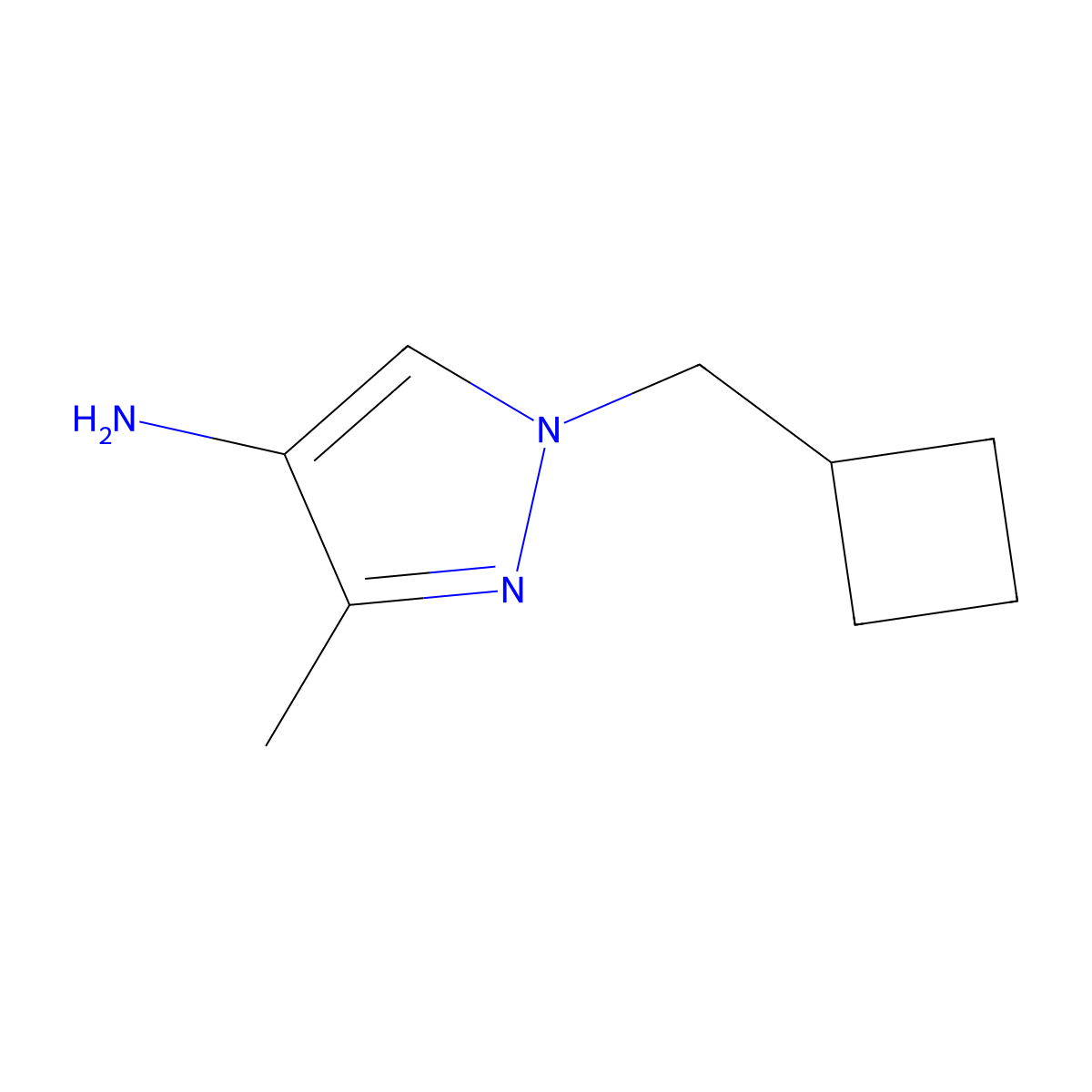 1-(Cyclobutylmethyl)-3-methyl-1h-pyrazol-4-amine molecular structure, CAS 1429903-20-7