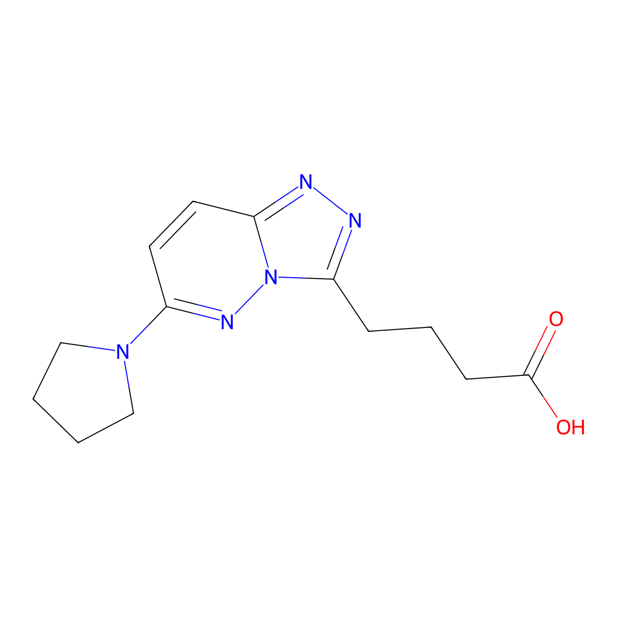 4-(6-(Pyrrolidin-1-yl)-[1,2,4]triazolo[4,3-b]pyridazin-3-yl)butanoic acid molecular structure, CAS 1429903-60-5