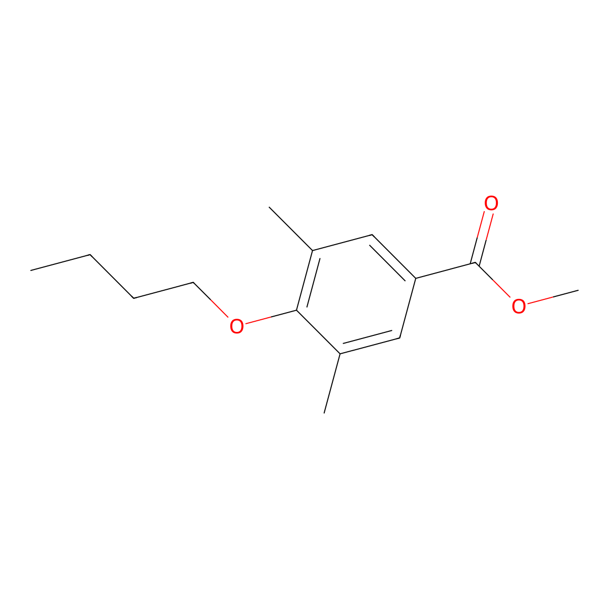 Methyl 4-butoxy-3,5-dimethylbenzoate molecular structure, CAS 1429903-70-7