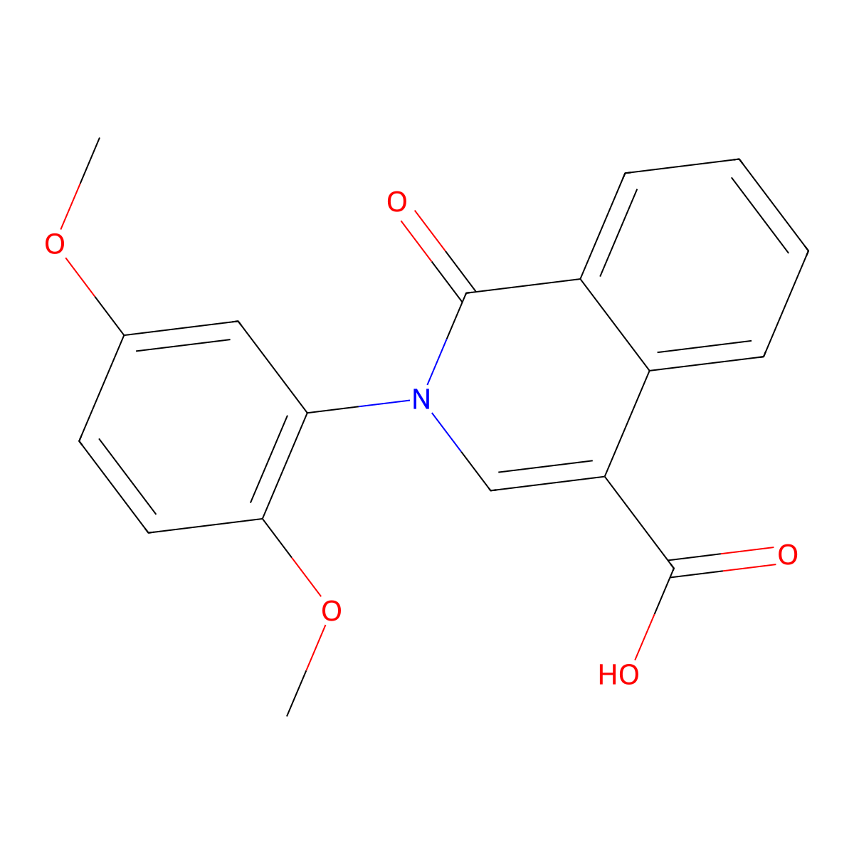 2-(2,5-Dimethoxyphenyl)-1-oxo-1,2-dihydroisoquinoline-4-carboxylic acid molecular structure, CAS 1429903-79-6
