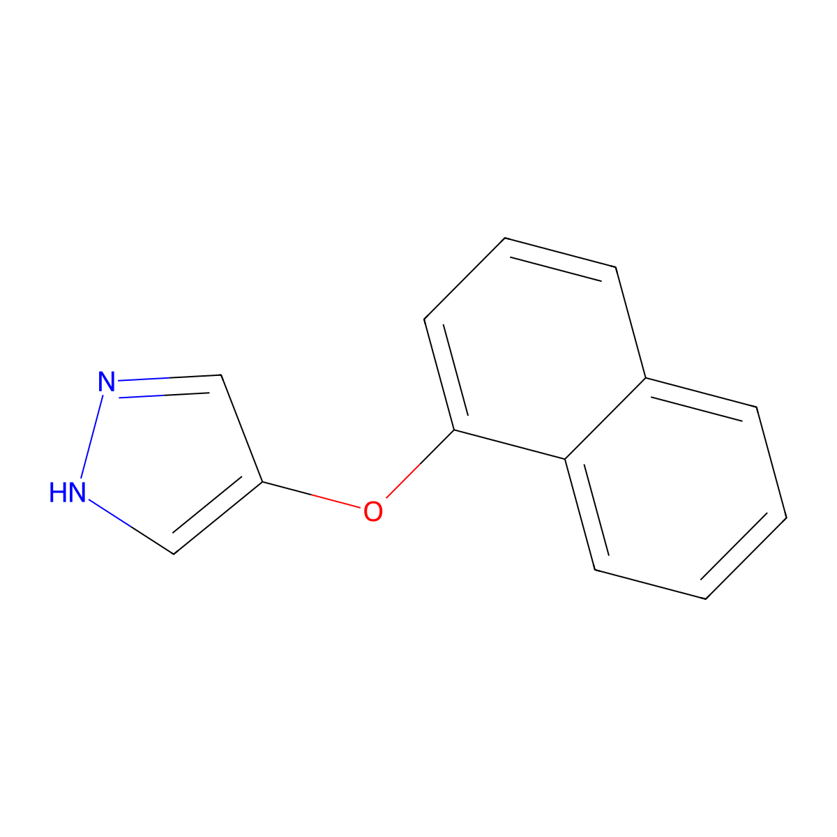4-(Naphthalen-1-yloxy)-1H-pyrazole molecular structure, CAS 1429903-82-1