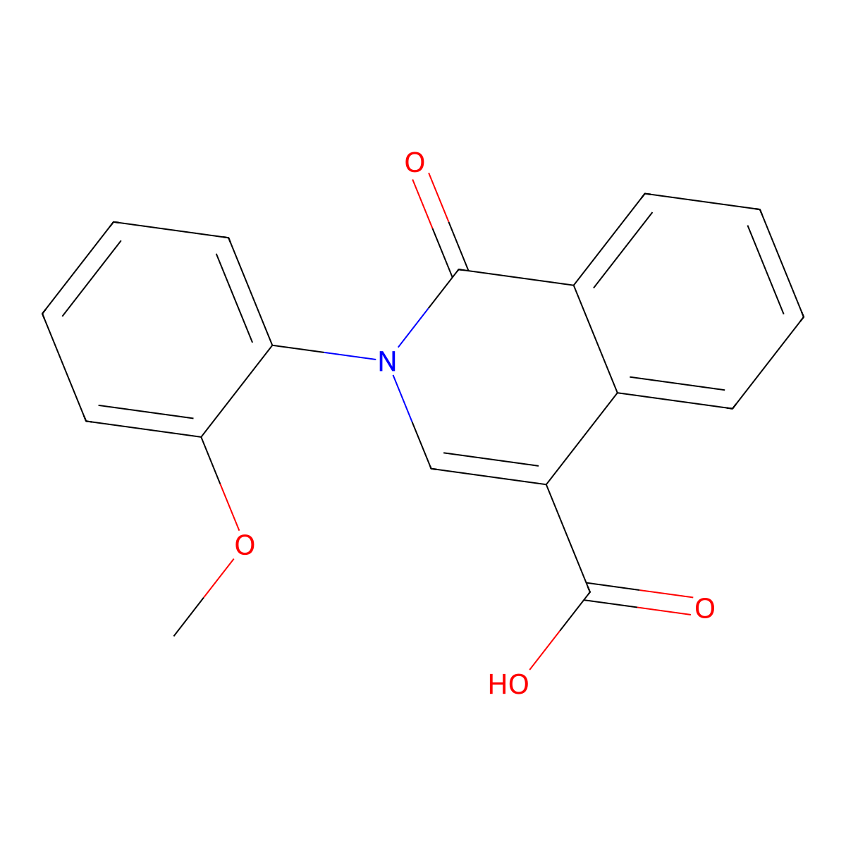 2-(2-Methoxyphenyl)-1-oxo-1,2-dihydroisoquinoline-4-carboxylic acid molecular structure, CAS 1429903-98-9