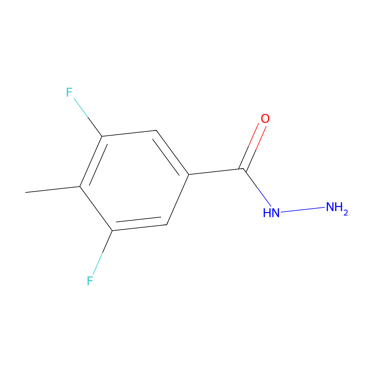 3,5-Difluoro-4-methylbenzohydrazide molecular structure, CAS 1429903-99-0