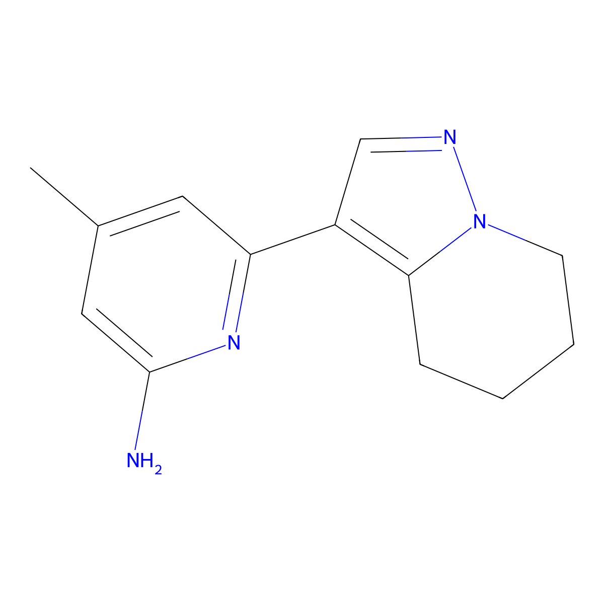 4-Methyl-6-(4,5,6,7-tetrahydropyrazolo[1,5-a]pyridin-3-yl)pyridin-2-amine molecular structure, CAS 1429913-10-9