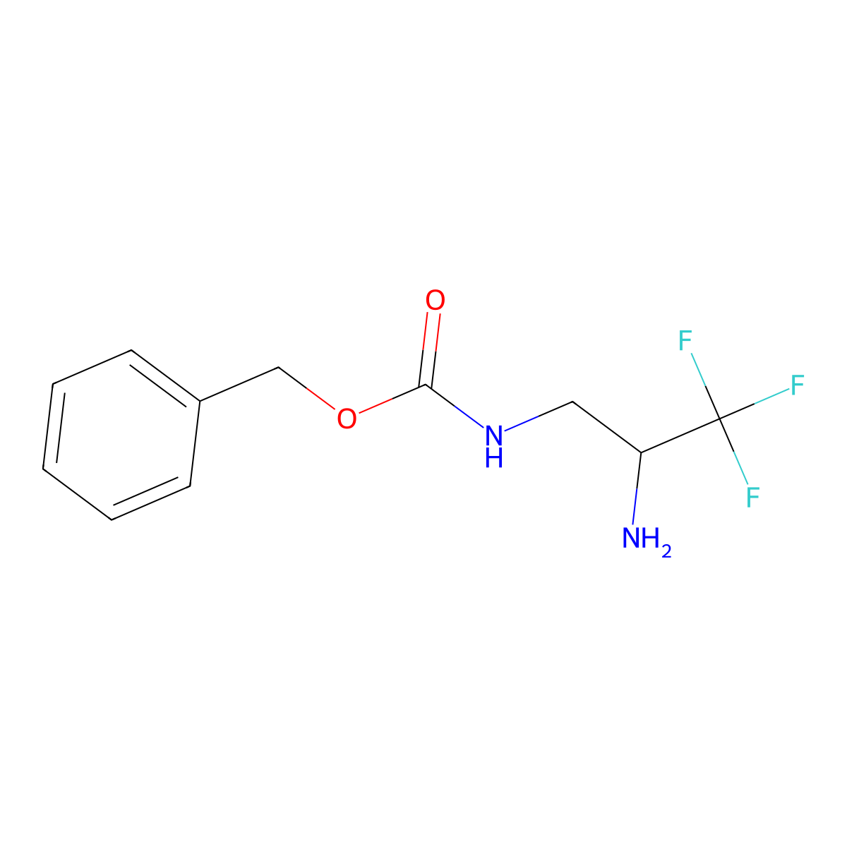 Benzyl (2-amino-3,3,3-trifluoropropyl)carbamate molecular structure, CAS 1429913-38-1