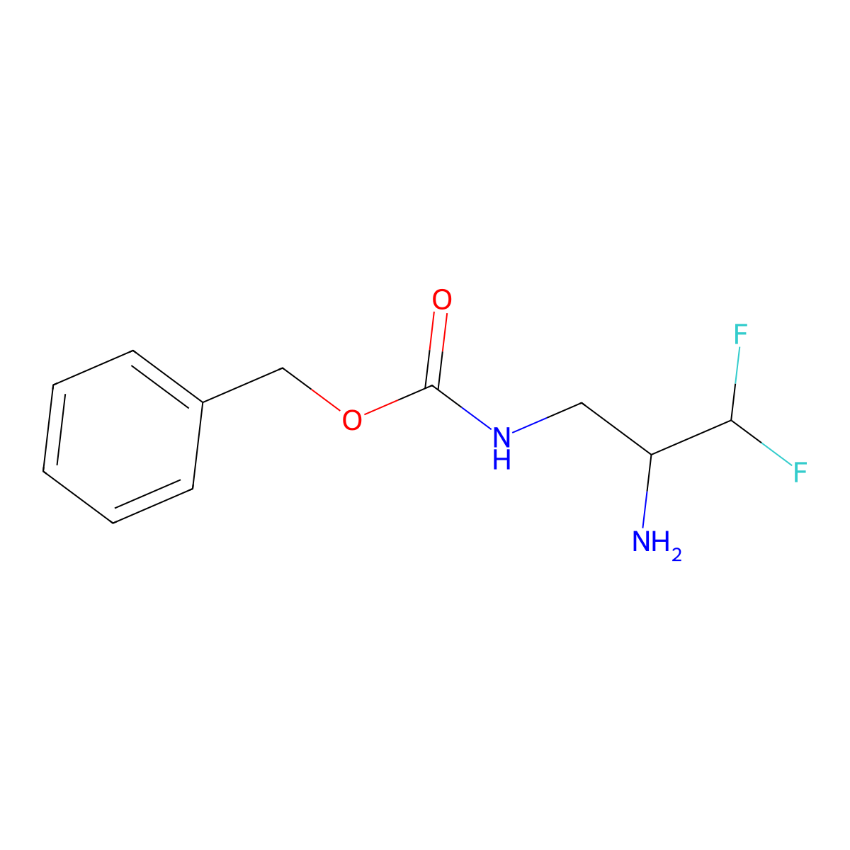 Benzyl (2-amino-3,3-difluoropropyl)carbamate molecular structure, CAS 1429913-46-1