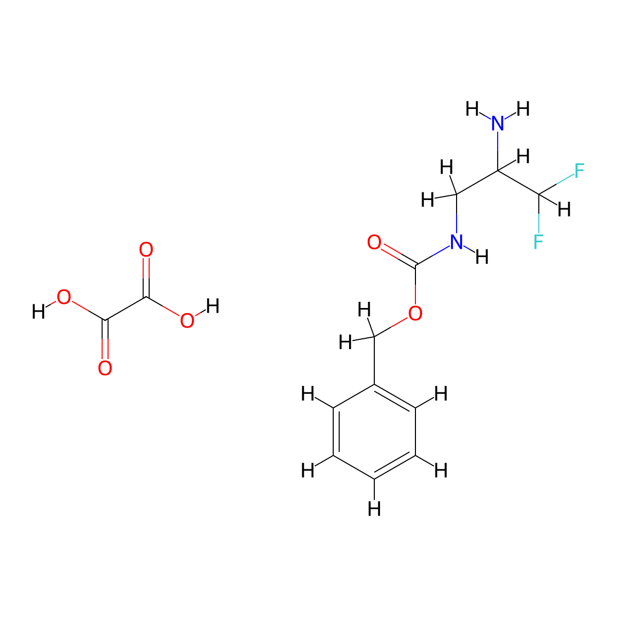 Benzyl (2-amino-3,3-difluoropropyl)carbamate oxalate molecular structure, CAS 1429913-47-2