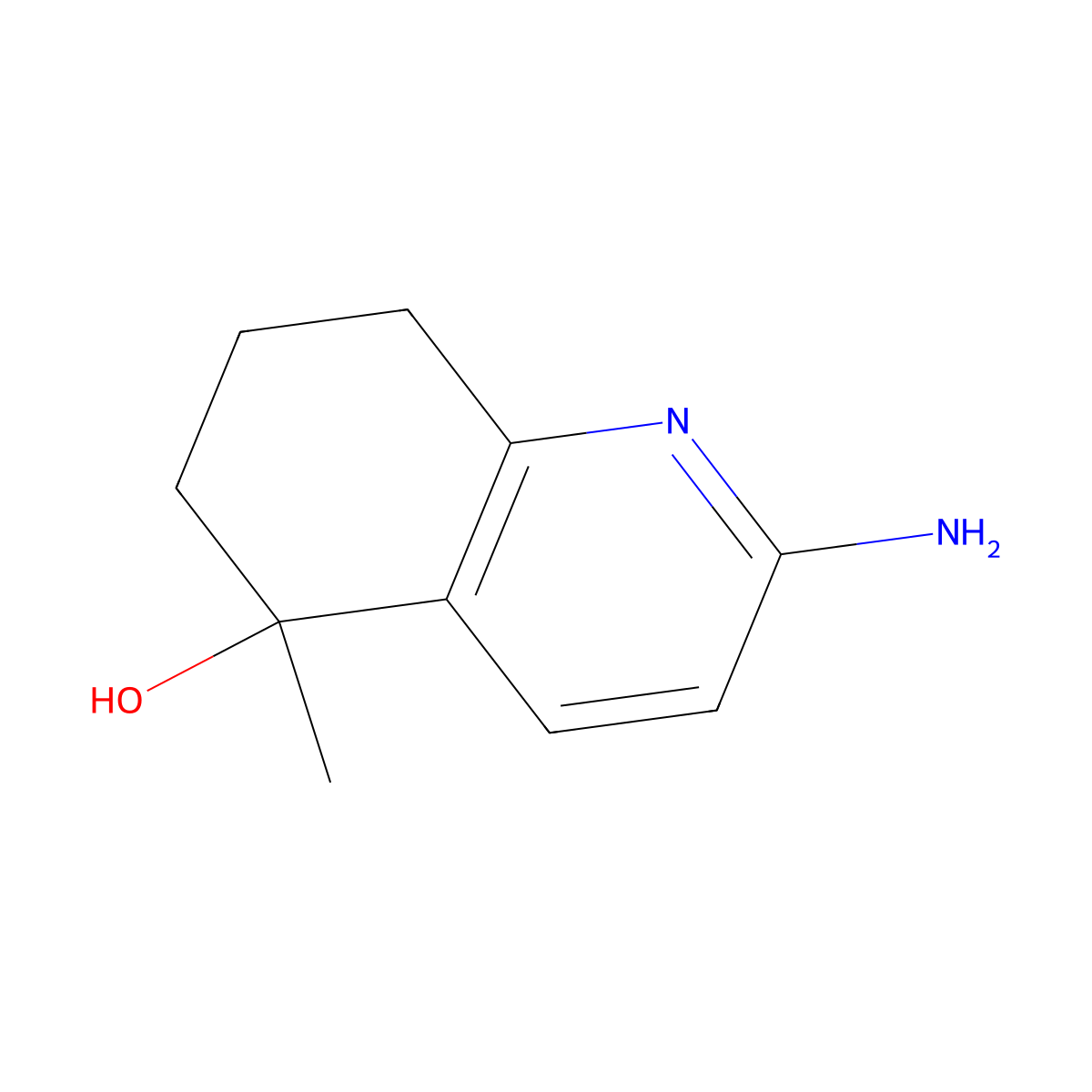 2-Amino-5-methyl-5,6,7,8-tetrahydroquinolin-5-ol molecular structure, CAS 1429914-14-6