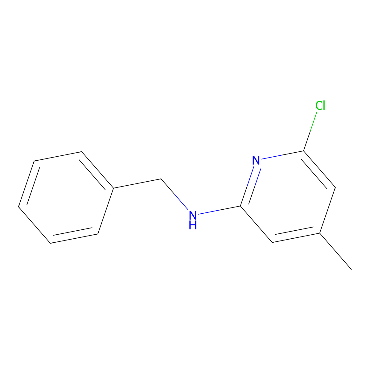 N-benzyl-6-chloro-4-methylpyridin-2-amine molecular structure, CAS 1429916-77-7