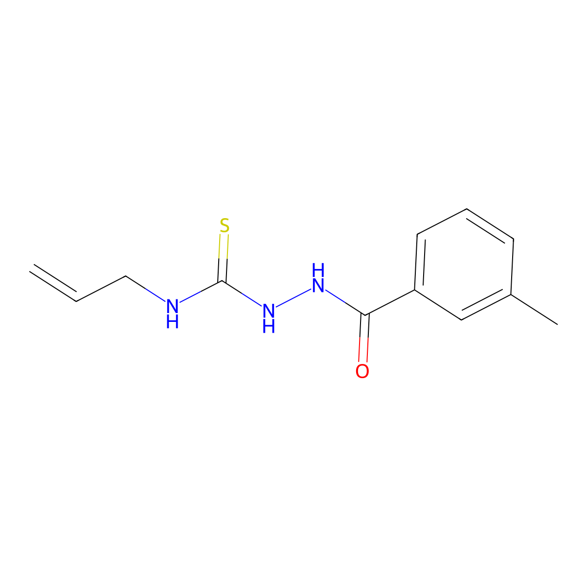 N-allyl-2-(3-methylbenzoyl)hydrazinecarbothioamide molecular structure, CAS 142993-39-3