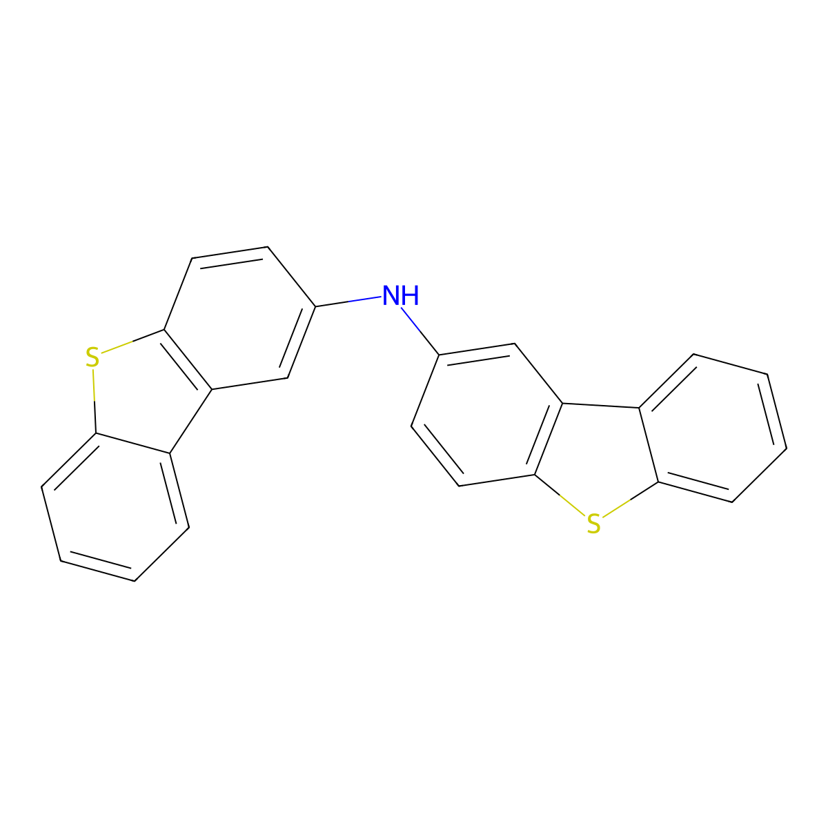 Bis(dibenzo[b,d]thiophen-2-yl)amine molecular structure, CAS 1429933-63-0