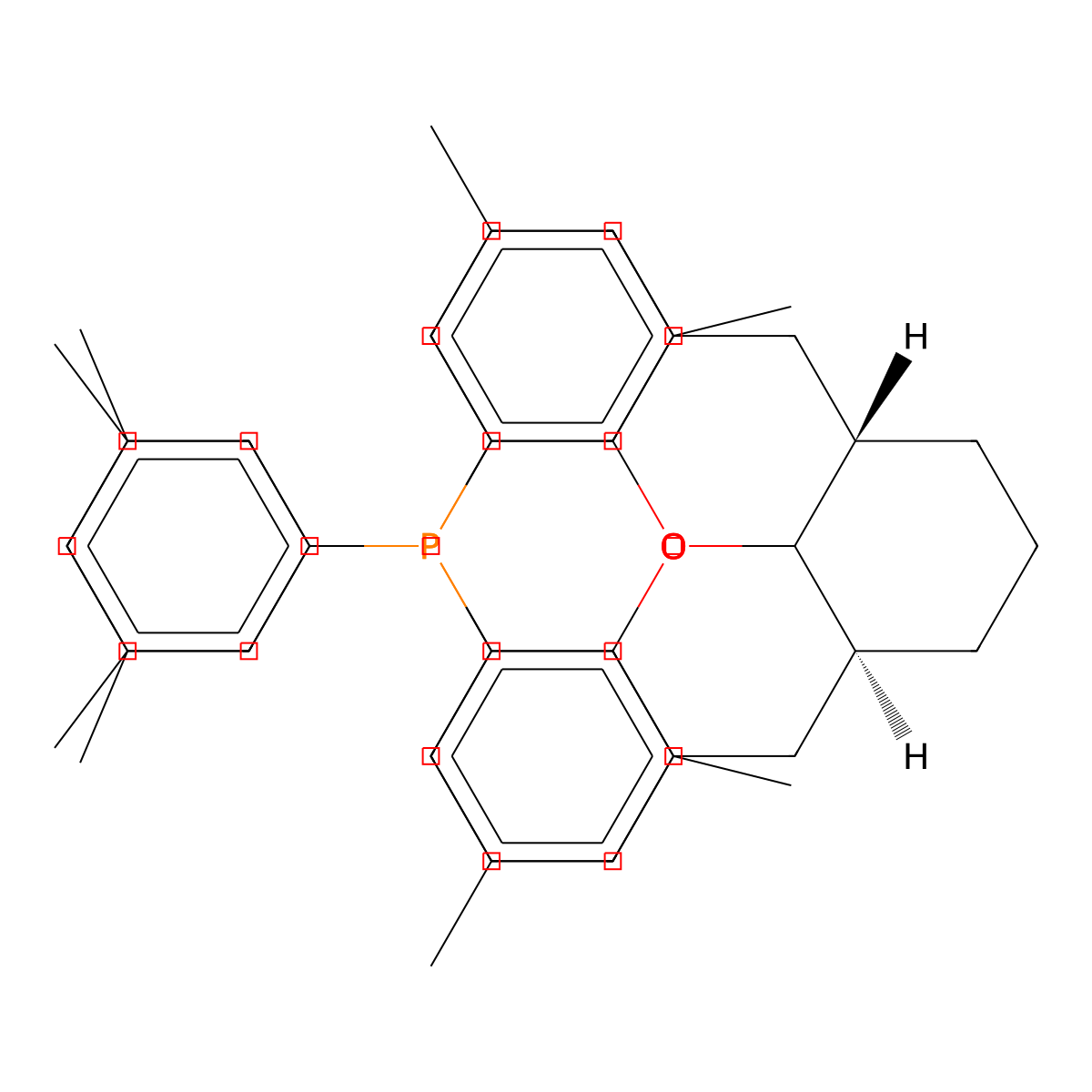 1,13-Bis[di(3,5-dimethylphenyl)phosphino]-(5aS,8aS,14aS)-5a,6,7,8,8a,9-hexahydro-5H-[1]benzopyrano[3,2-d]xanthene , (S,S,S)-Xyl-SKP molecular structure, CAS 1429939-35-4