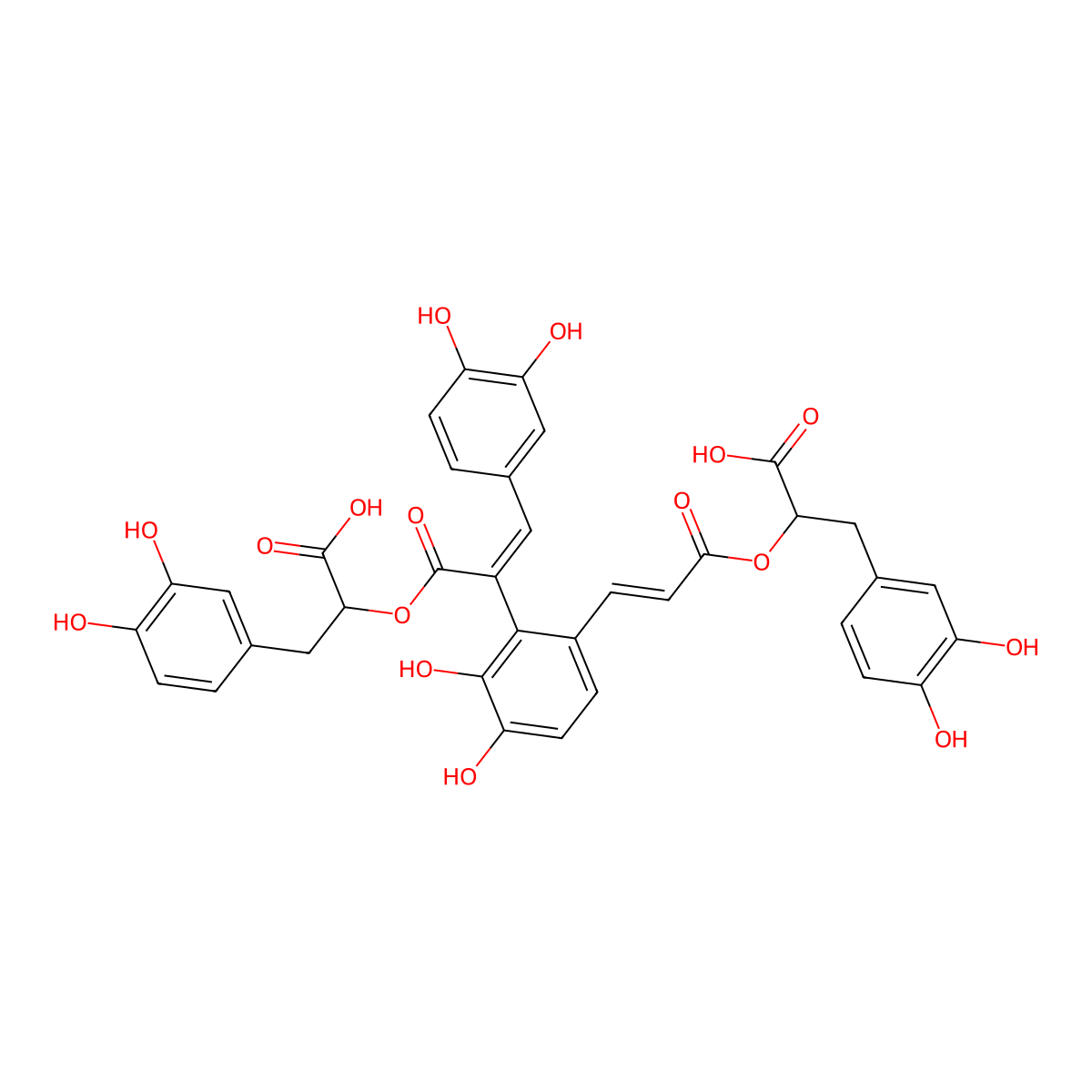Salvianolic acid E molecular structure, CAS 142998-46-7