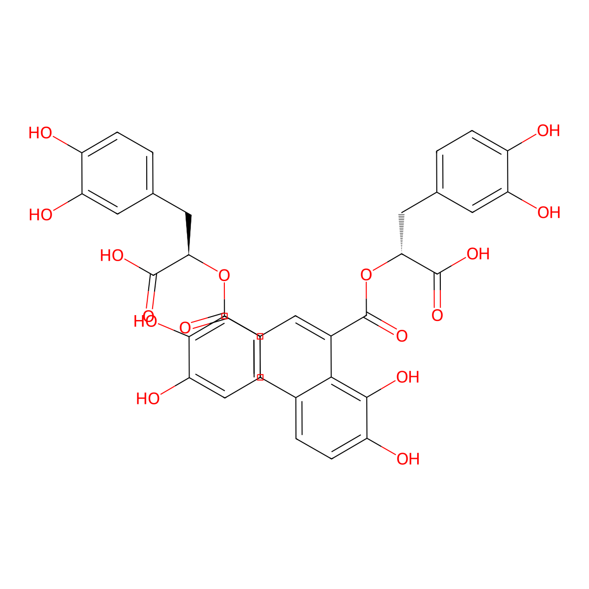 Salvianolic acid E molecular structure, CAS 142998-46-7