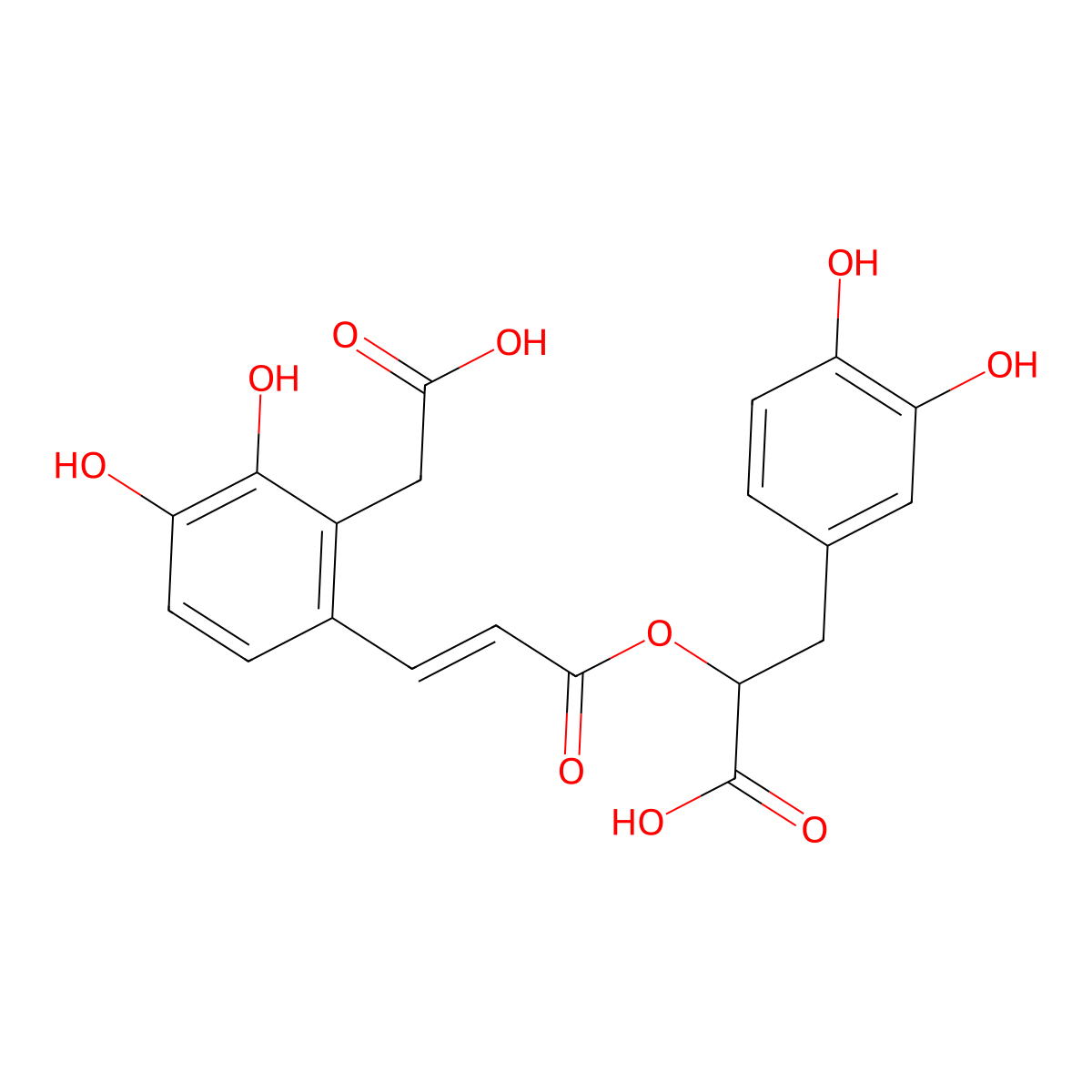 Salvianolic acid D molecular structure, CAS 142998-47-8