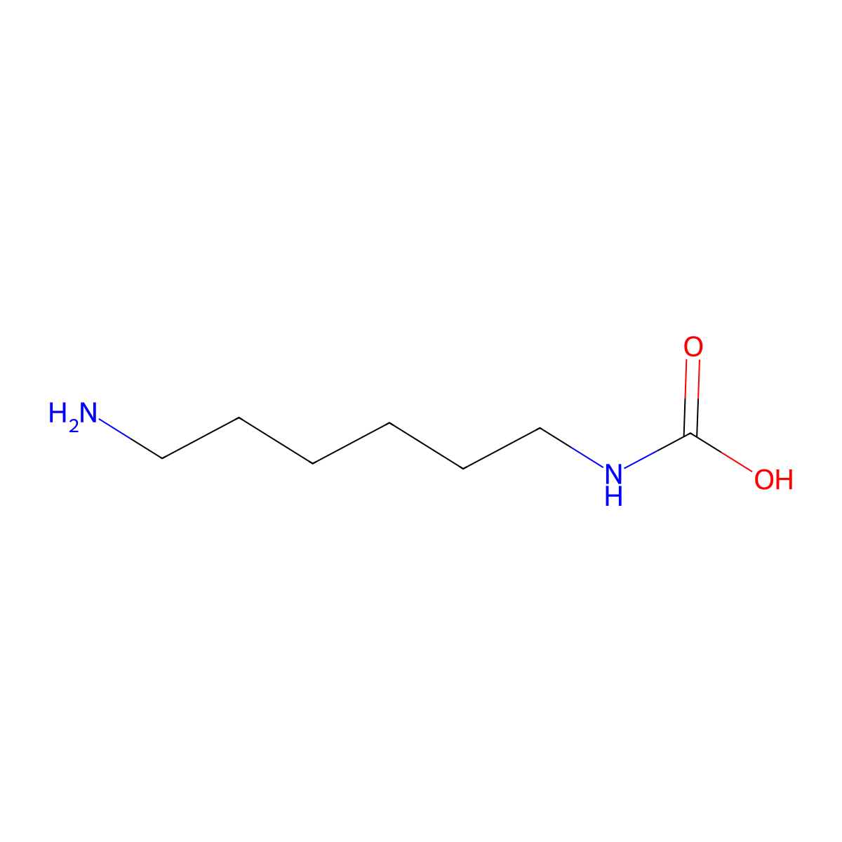 Hexamethylenediamine carbamate molecular structure, CAS 143-06-6