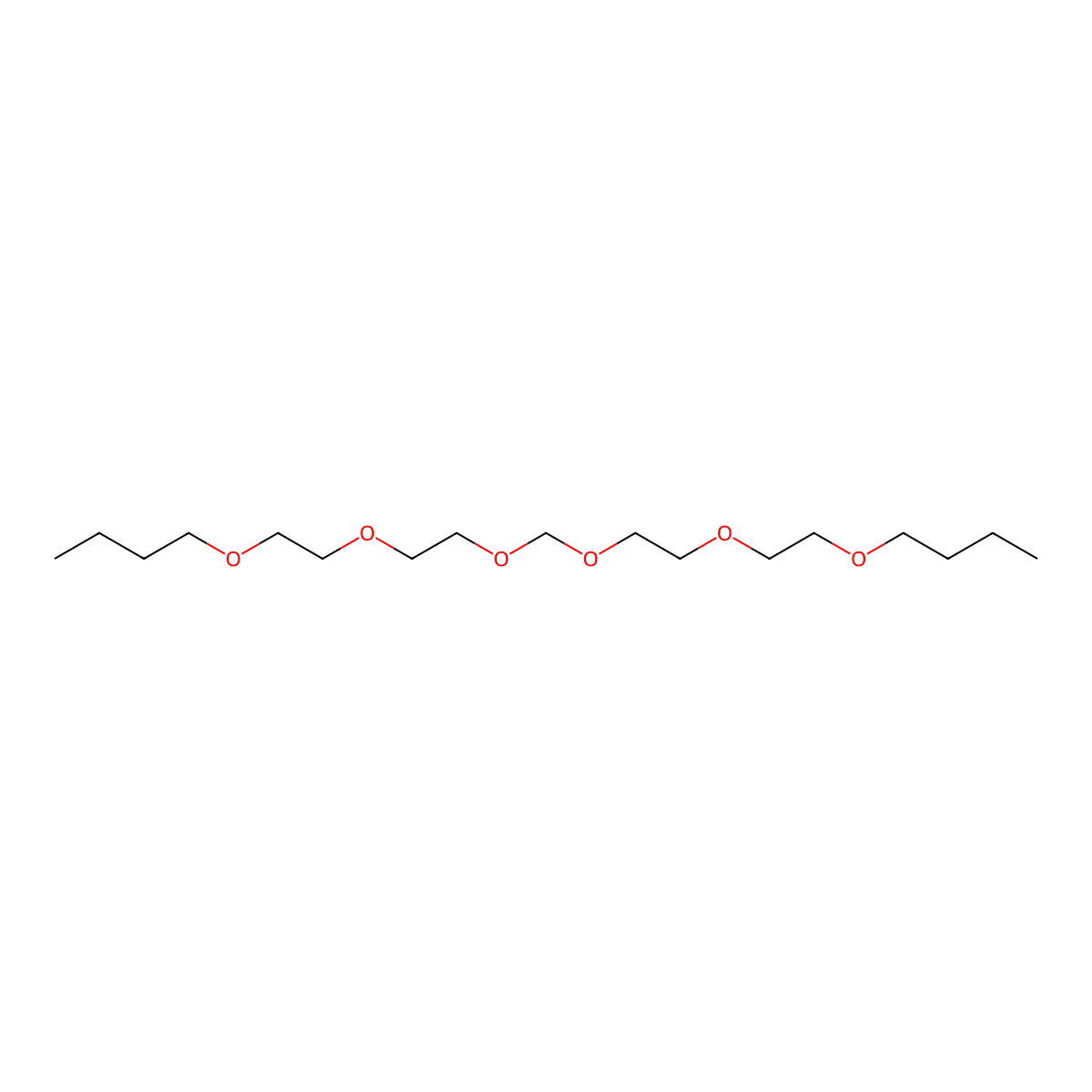 Bis(2-(2-butoxyethoxy)ethoxy)methane molecular structure, CAS 143-29-3