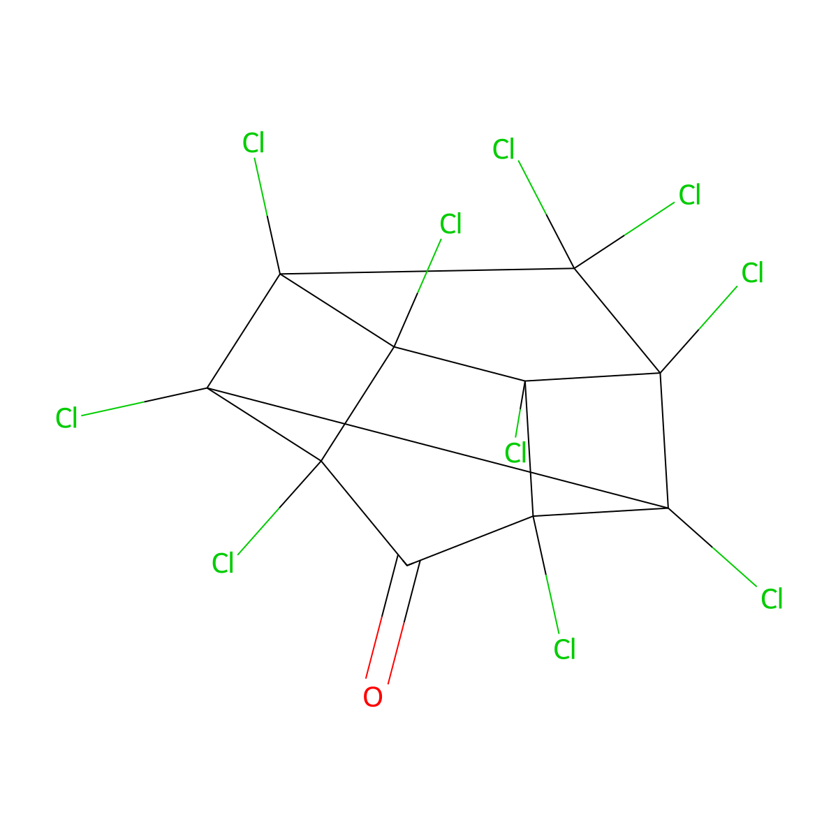 Chlordecone molecular structure, CAS 143-50-0