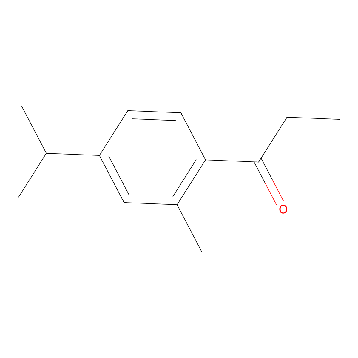 1-[2-Methyl-4-(1-methylethyl)phenyl]-1-propanone molecular structure, CAS 1430-09-7