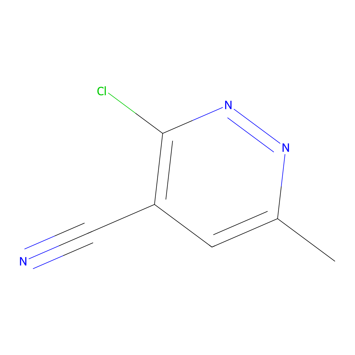 3-Chloro-6-methylpyridazine-4-carbonitrile molecular structure, CAS 1430-22-4