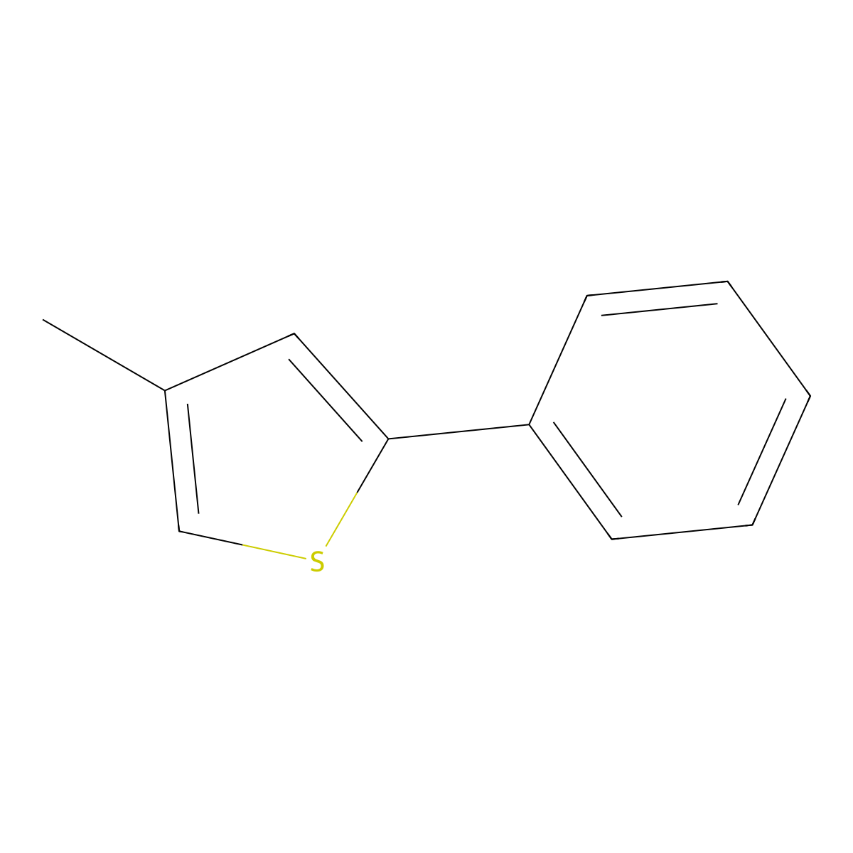 4-Methyl-2-phenylthiophene molecular structure, CAS 14300-29-9
