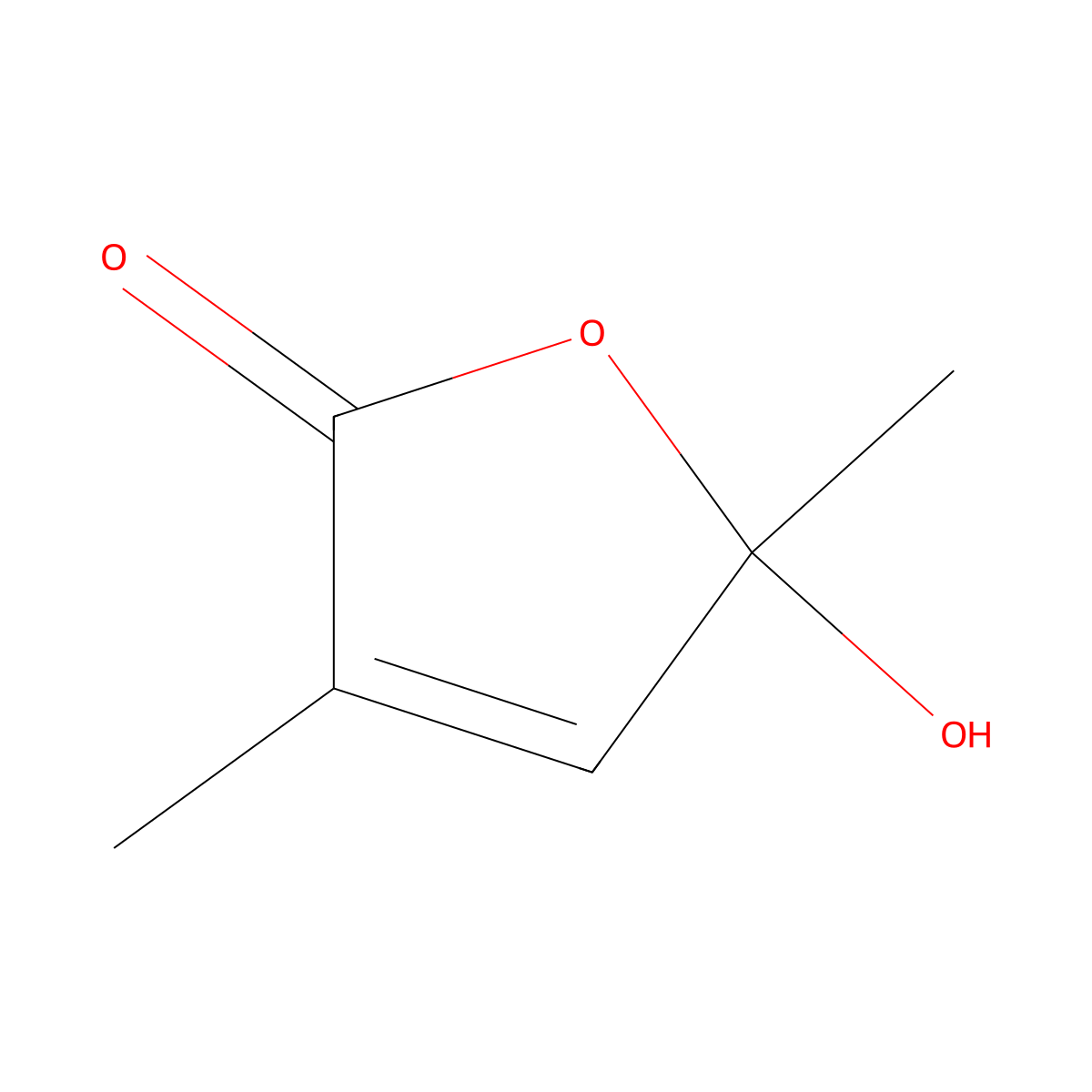 5-Hydroxy-3,5-dimethyl-2,5-dihydrofuran-2-one molecular structure, CAS 14300-72-2