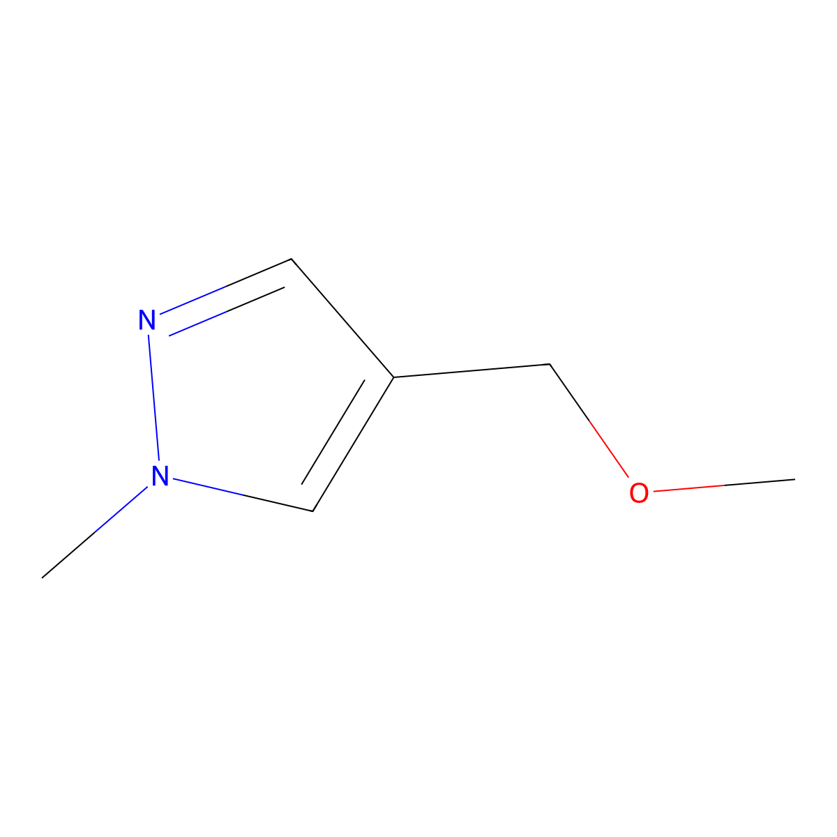 4-(methoxymethyl)-1-methyl-1H-pyrazole molecular structure, CAS 1430057-84-3
