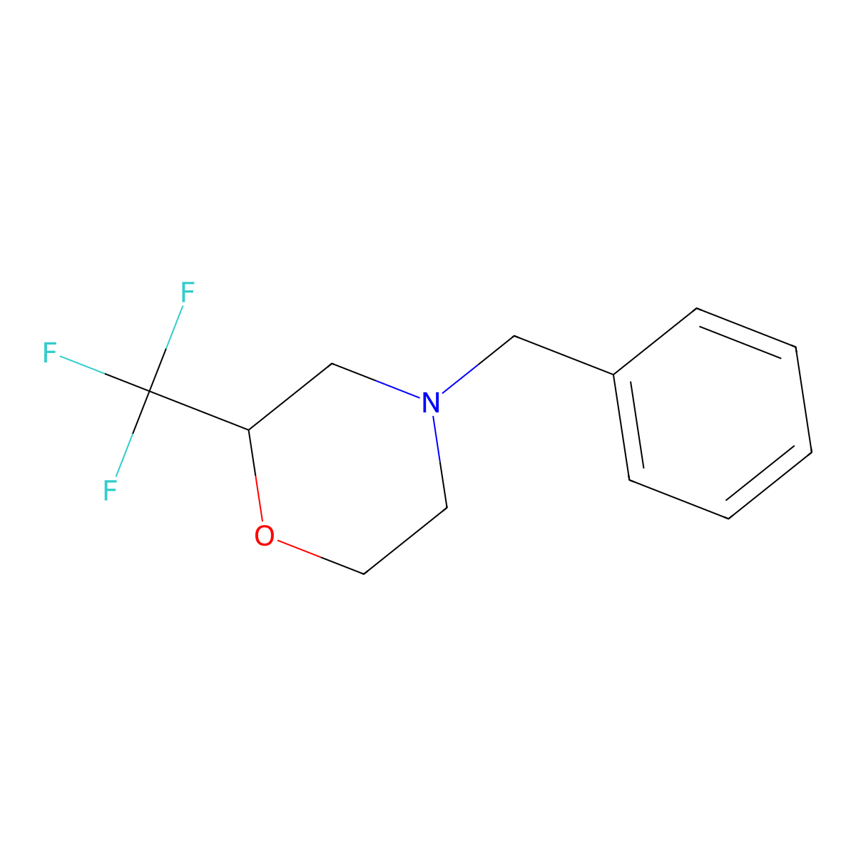 N-benzyl-2-trifluoromethylmorpholine molecular structure, CAS 1430086-47-7