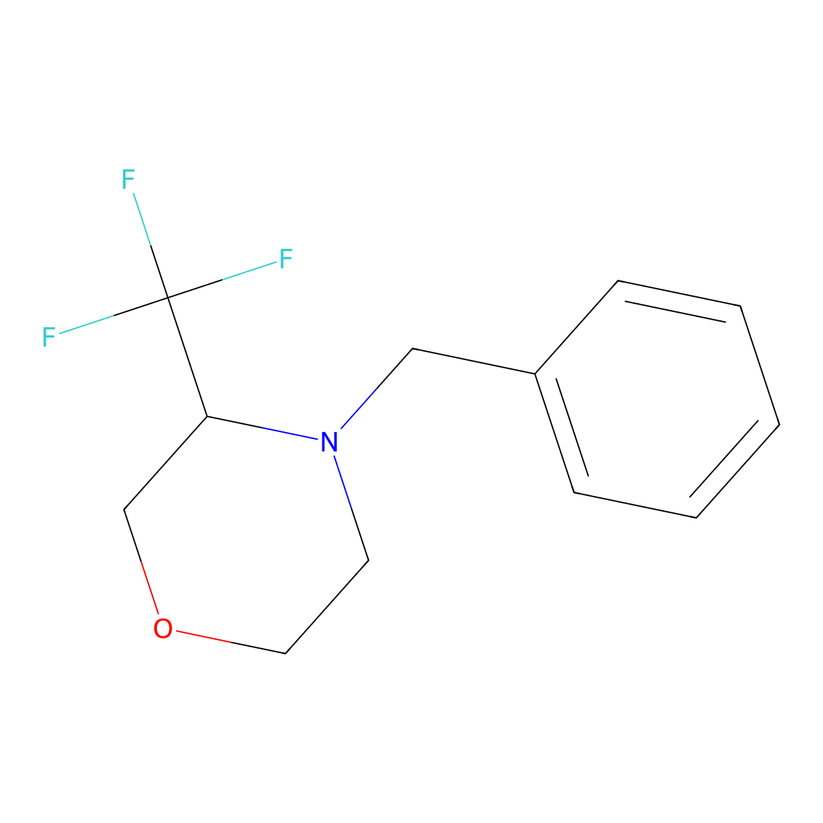 4-Benzyl-3-(trifluoromethyl)morpholine molecular structure, CAS 1430086-49-9