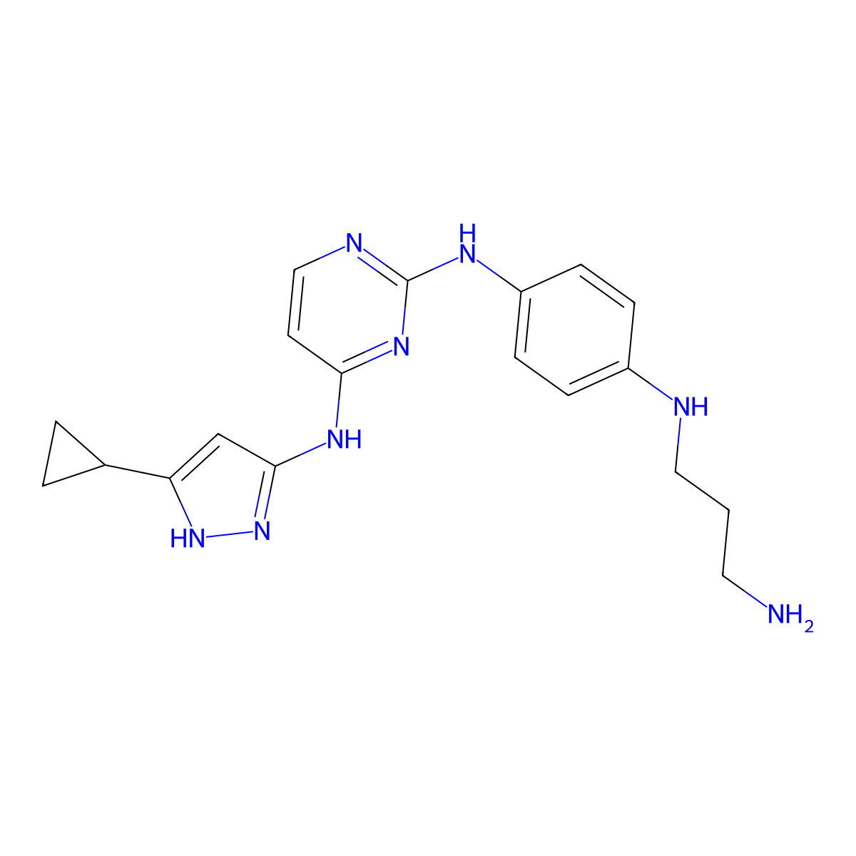 2,4-Pyrimidinediamine with linker molecular structure, CAS 1430089-64-7