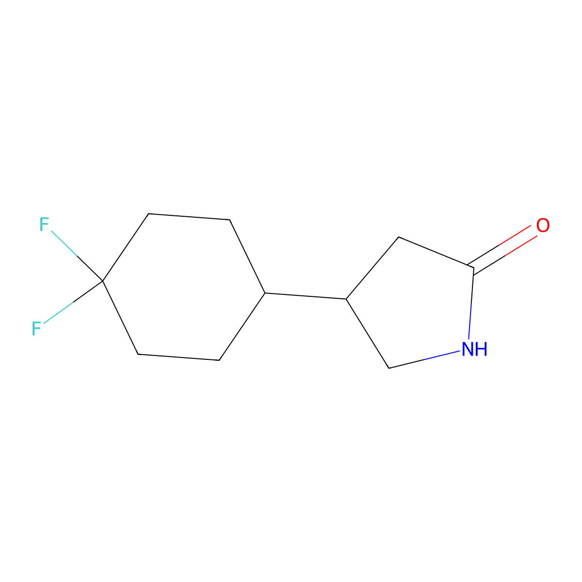 4-(4,4-Difluorocyclohexyl)pyrrolidin-2-one molecular structure, CAS 1430091-67-0