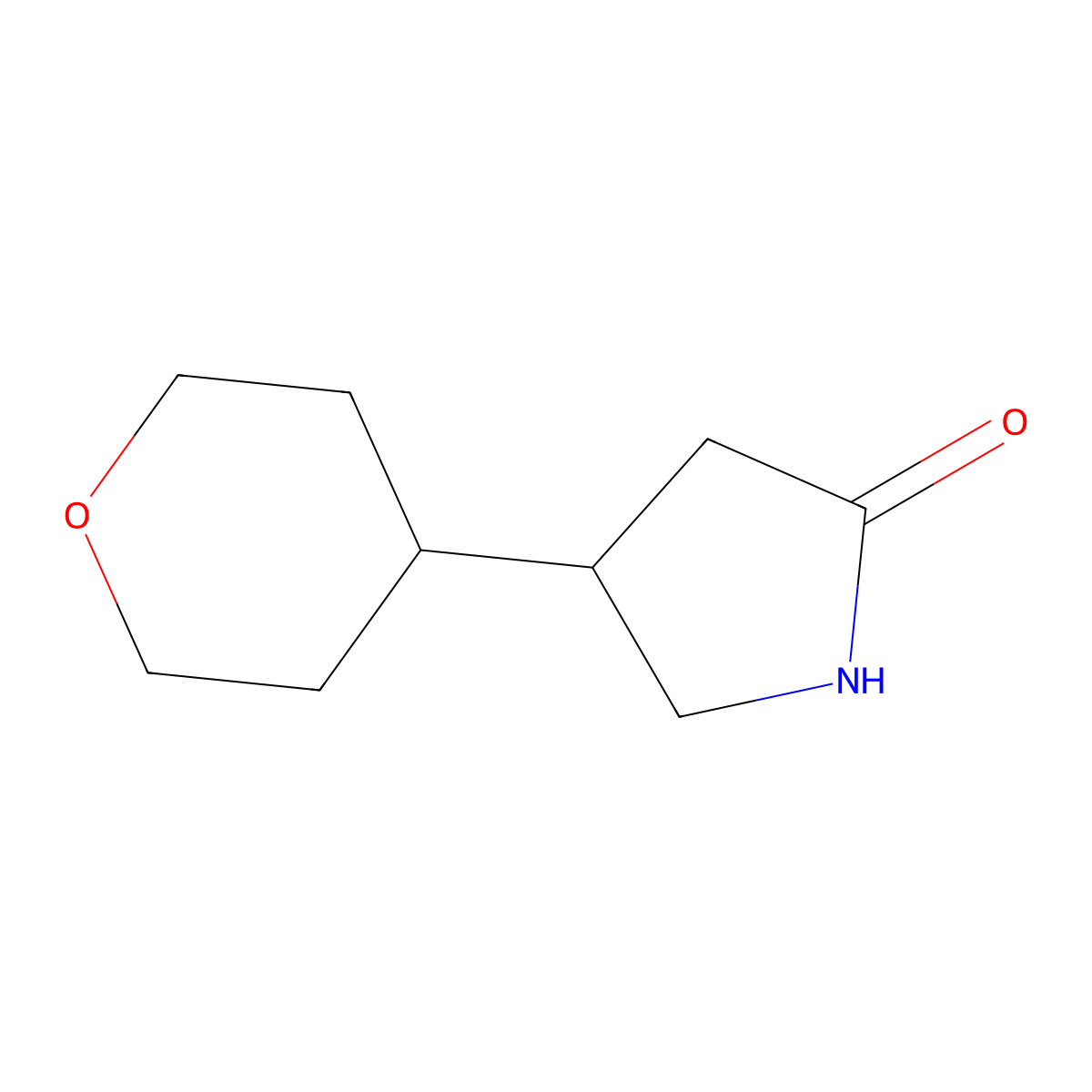 4-(Oxan-4-yl)pyrrolidin-2-one molecular structure, CAS 1430091-70-5