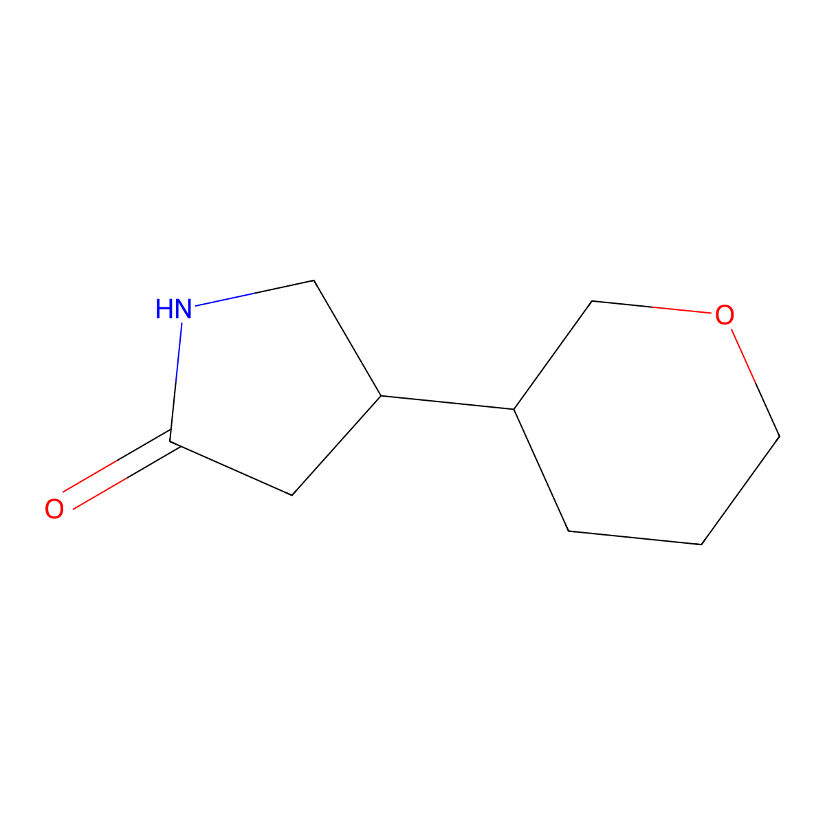 4-(Oxan-3-yl)pyrrolidin-2-one molecular structure, CAS 1430091-72-7