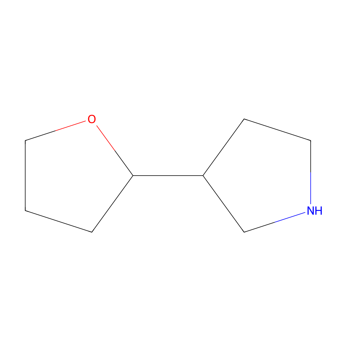3-(Oxolan-2-yl)pyrrolidine molecular structure, CAS 1430091-80-7
