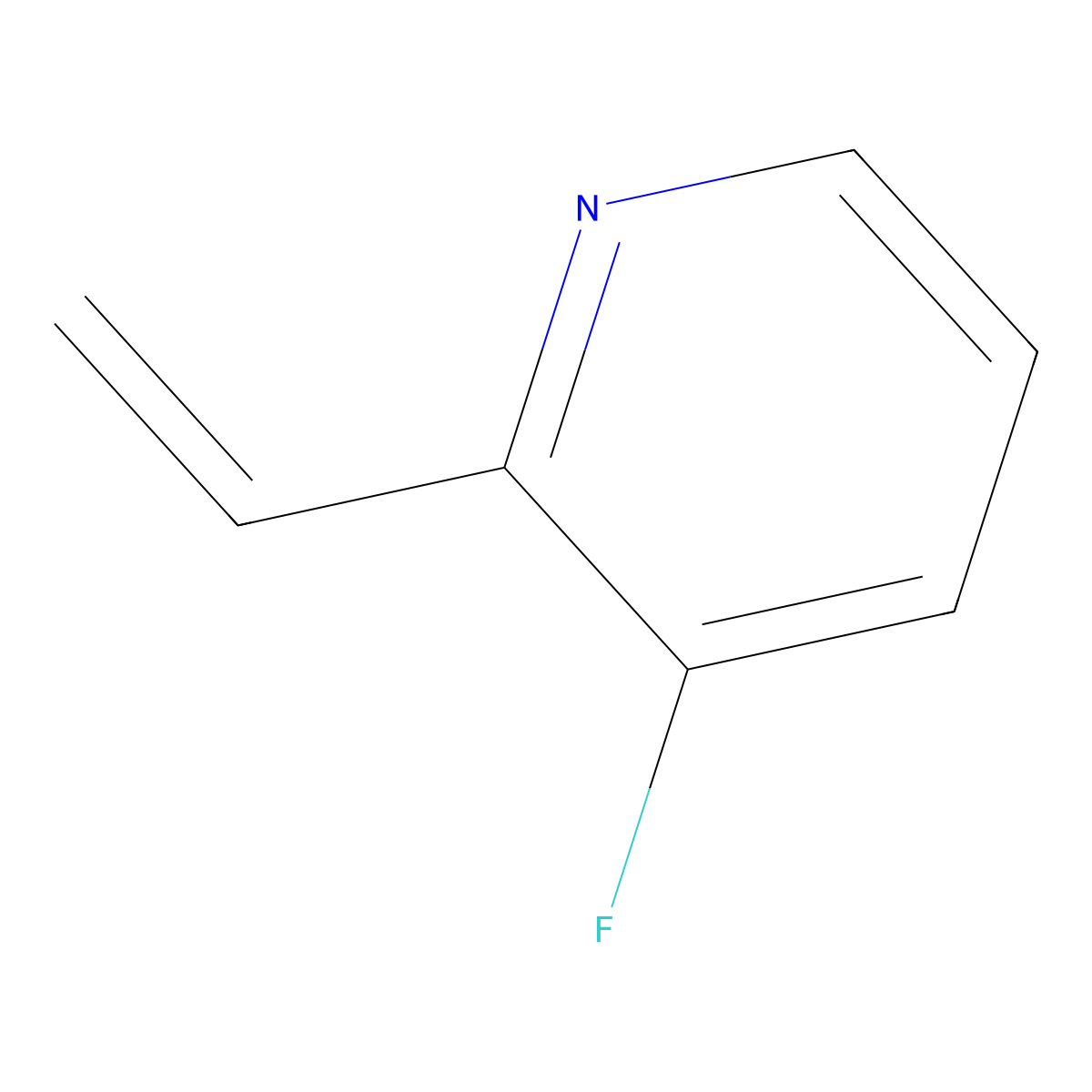 2-Ethenyl-3-fluoropyridine molecular structure, CAS 1430092-04-8